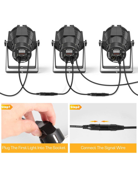 2 Focos COB 80W HOLDLAMP Luz de Escenario DMX Metal