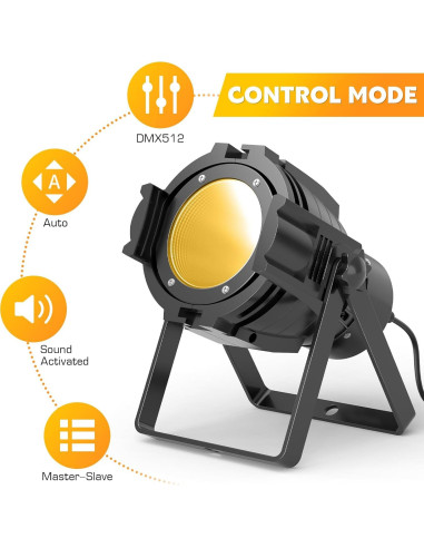 2 Focos COB 80W HOLDLAMP Luz de Escenario DMX Metal