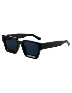 Gafas de sol cuadradas gruesas EYLRIM unisex UV400 negras