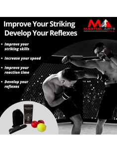 Cinta para la cabeza con bola de reflejos MA Martial Arts 2