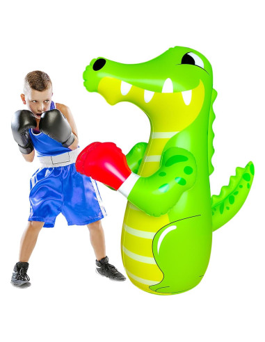 Bolsa de Boxeo Inflable OLNIEZZL Cocodrilo 119 cm para Niños