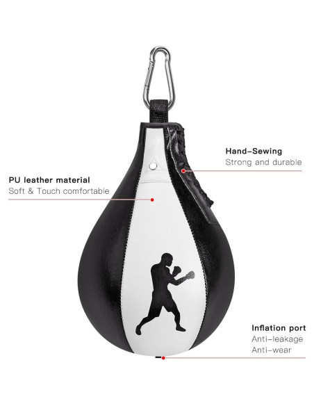 Bolsa de Velocidad de Boxeo BeneLabel - Cuero Premium 30cm