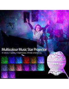 Proyector de Estrellas SZPACMATE Huevo de Dinosaurio Luz Nocturna 2