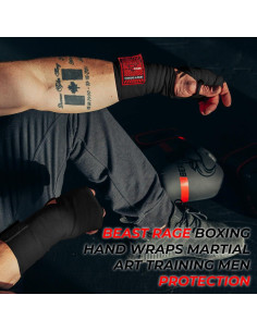 Envolturas de Mano BEAST RAGE 4.5m para Boxeo y MMA 2