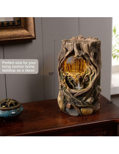 Fuente de Agua GOSSI 22013 de Tronco con Luz LED 25.4 cm 2