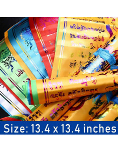 Banderas de Oración Tibetanas 20 PCS 34x34 cm Oun Nana 2
