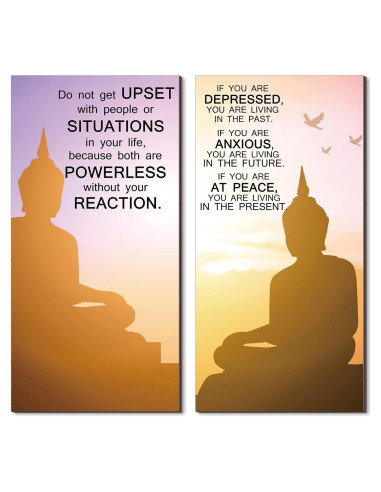 Decoraciones de Pared Zen Blulu 2 Piezas Citas Inspiradoras