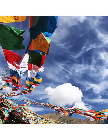 Banderas de Oración Tibetanas 20 PCS 34x34 cm Oun Nana