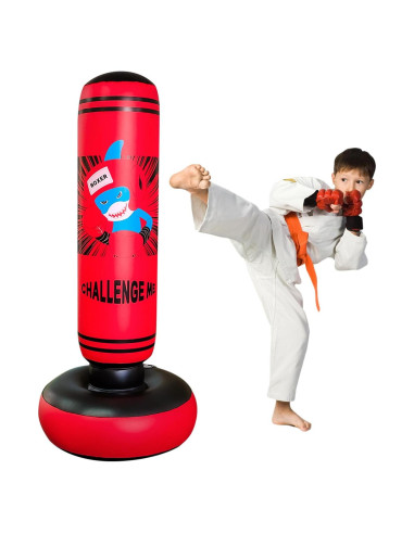 Saco de Boxeo Inflable ZHUYNXIR para Niños 160 cm Rojo