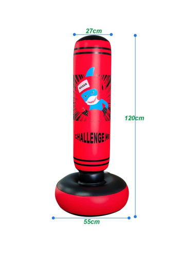Saco de Boxeo Inflable ZHUYNXIR para Niños 160 cm Rojo