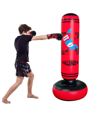 Saco de Boxeo Inflable ZHUYNXIR para Niños 160 cm Rojo