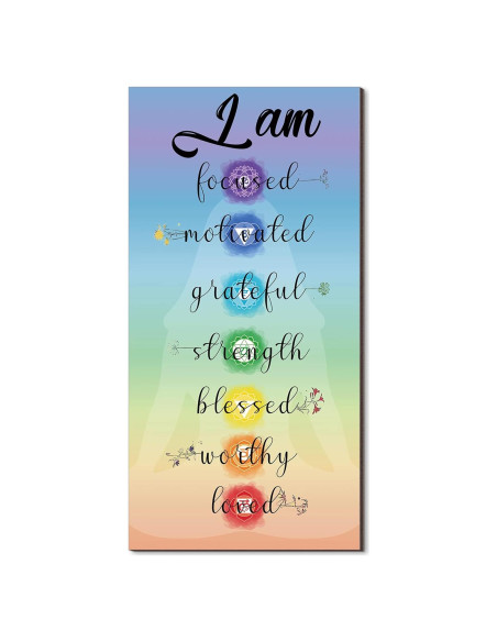 Decoración de Pared Chakra Blulu 30x15 cm Madera Motivacional