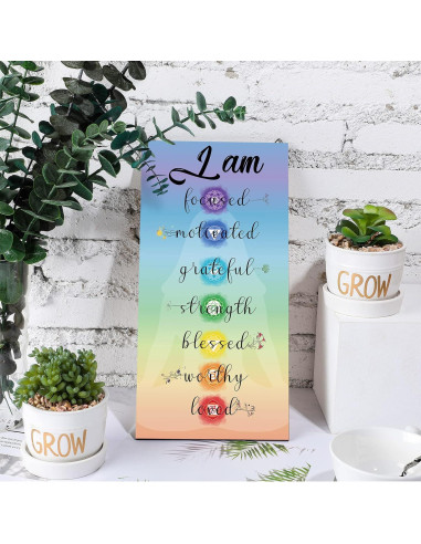 Decoración de Pared Chakra Blulu 30x15 cm Madera Motivacional