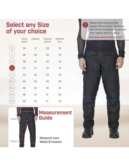 Pantalones de Motocicleta WICKED STOCK Impermeables con Armadura