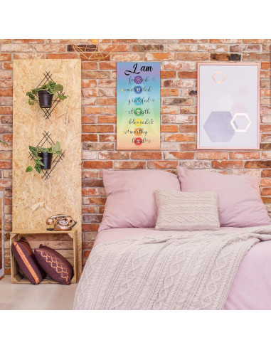 Decoración de Pared Chakra Blulu 30x15 cm Madera Motivacional