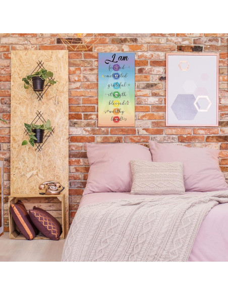 Decoración de Pared Chakra Blulu 30x15 cm Madera Motivacional