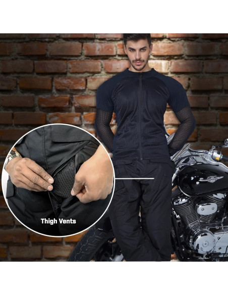 Pantalones de Motocicleta WICKED STOCK Impermeables con Armadura