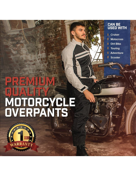 Pantalones de Motocicleta WICKED STOCK Impermeables con Armadura