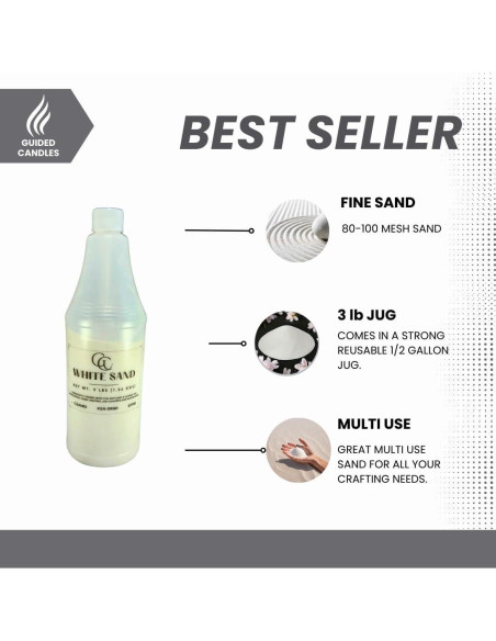 Arena Blanca Fina 1.36 kg Guided Candles 80-100 Malla