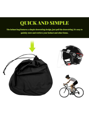 Bolsa para Casco de Motocicleta NYTKL Plegable Negra 47x43cm
