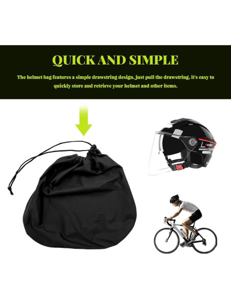 Bolsa para Casco de Motocicleta NYTKL Plegable Negra 47x43cm