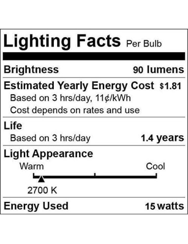 Bombillas Incandescentes T7 15W E12 para Lámparas de Sal - Paquete de 6