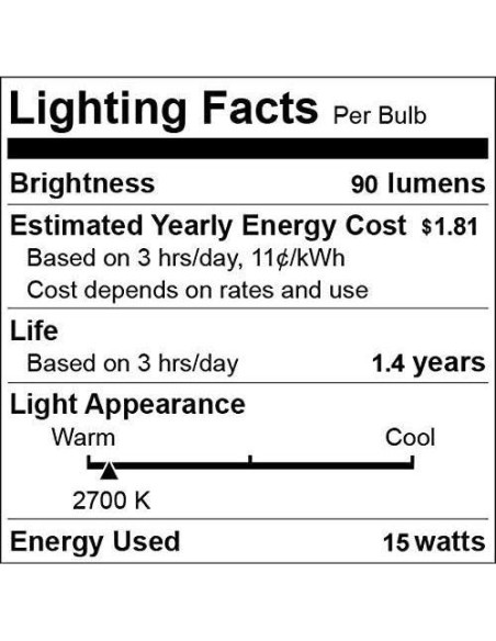 Bombillas Incandescentes T7 15W E12 para Lámparas de Sal - Paquete de 6