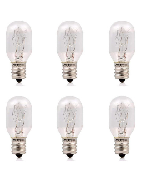 Bombillas Incandescentes T7 15W E12 para Lámparas de Sal - Paquete de 6
