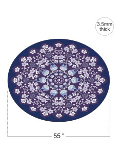 Alfombrilla de Yoga Redonda Keolorn 140cm Caucho Natural 2