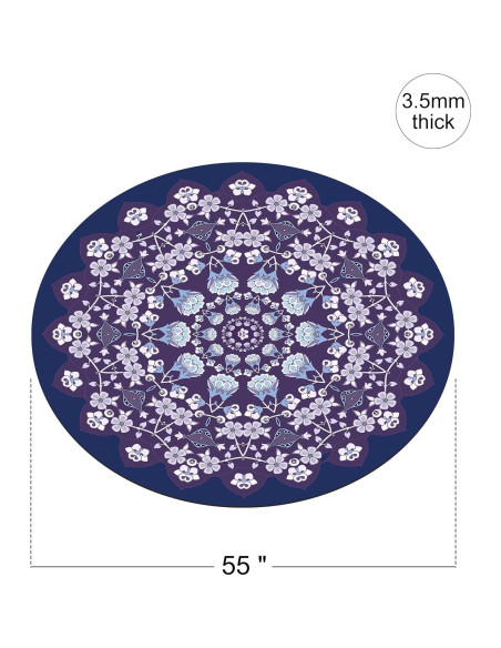 Alfombrilla de Yoga Redonda Keolorn 140cm Caucho Natural