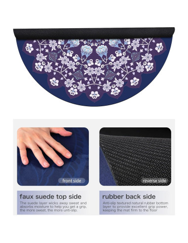 Alfombrilla de Yoga Redonda Keolorn 140cm Caucho Natural