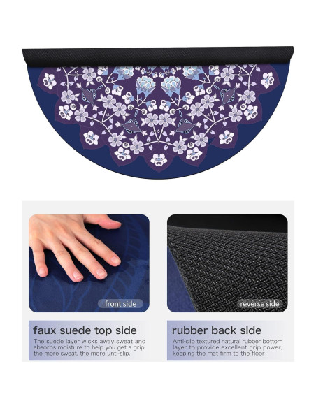 Alfombrilla de Yoga Redonda Keolorn 140cm Caucho Natural