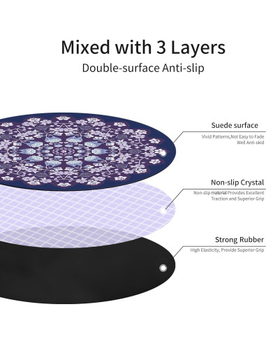 Alfombrilla de Yoga Redonda Keolorn 140cm Caucho Natural