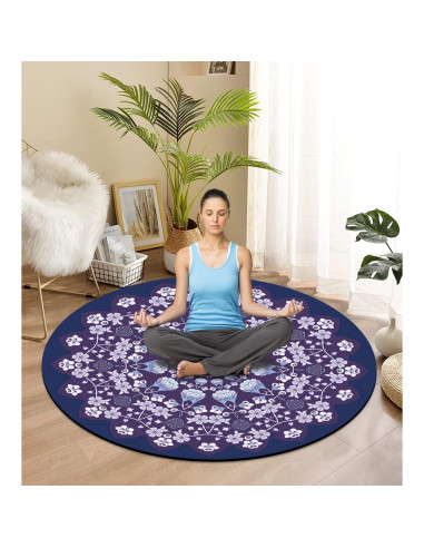 Alfombrilla de Yoga Redonda Keolorn 140cm Caucho Natural