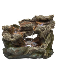 Fuente de Rocas en Cascada Alpine WIN1334 con Luces LED 25.4 cm