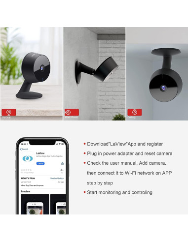 Cámara de Seguridad LaView 4MP Interior con Visión Nocturna