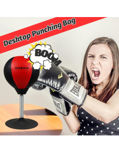 Bolsa de Boxeo de Escritorio BYAOSUN con Ventosas - Alivio Estrés 2