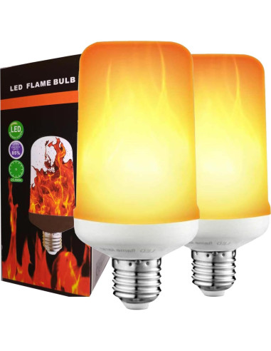 Bombillas LED E26 efecto llama MINTSSOUL 2 paquetes 3-8W