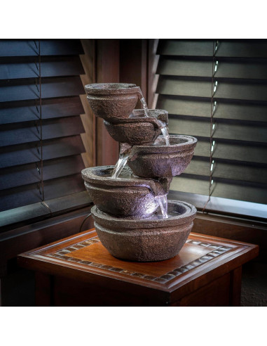 Fuente de Agua en Niveles 33 cm Alpine WIN1138 con LED