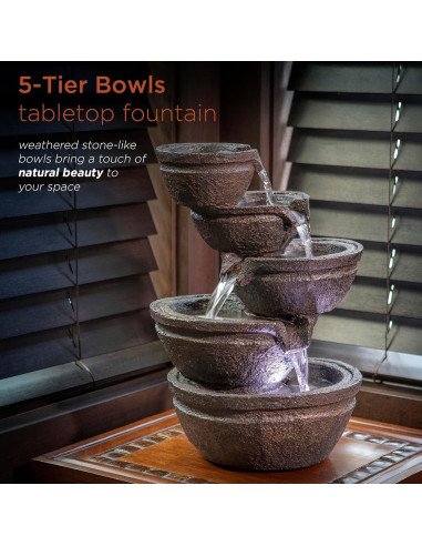 Fuente de Agua en Niveles 33 cm Alpine WIN1138 con LED