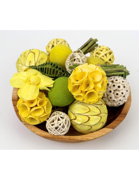 Bolsa de 16 Bolas Decorativas ANDALUCA Relleno Amarillo Bolsa de 16 Bolas Decorativas ANDALUCA Relleno Amarillo