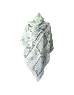 Chal de Oración Cristiano Verde Melón 177.8x88.9 cm con Versículos