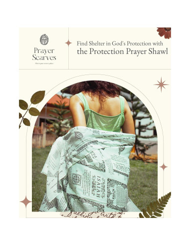 Chal de Oración Cristiano Verde Melón 177.8x88.9 cm con Versículos