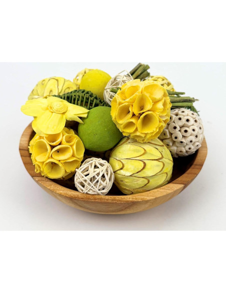 Bolsa de 16 Bolas Decorativas ANDALUCA Relleno Amarillo Bolsa de 16 Bolas Decorativas ANDALUCA Relleno Amarillo