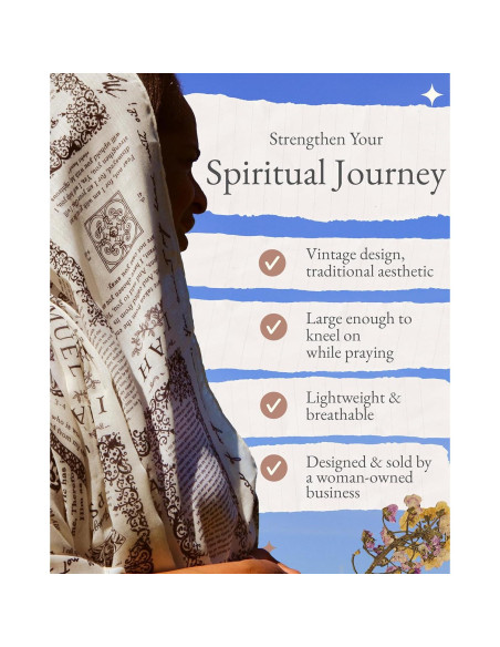 Chal de Oración Cristiano Verde Melón 177.8x88.9 cm con Versículos