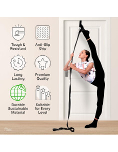 Correa de Estiramiento TTolbi con Ancla de Puerta - Flexibilidad 2