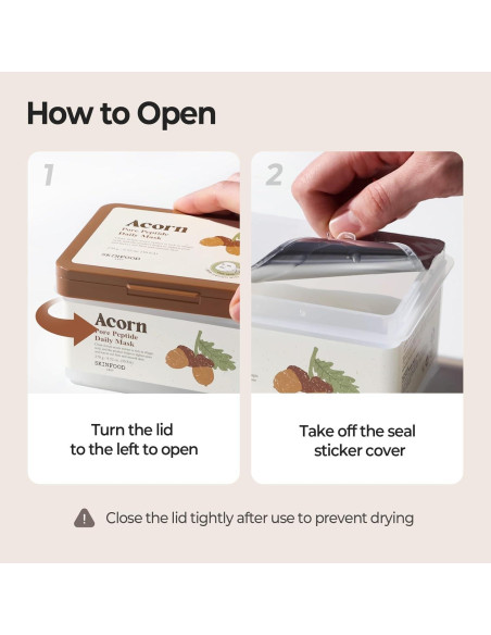 Máscara de Tela Diaria SKINFOOD Acorn Pore 30 Unidades Máscara de Tela Diaria SKINFOOD Acorn Pore 30 Unidades