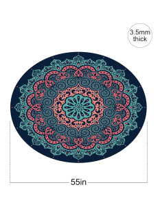 Alfombrilla de Meditación Redonda Nuveti 140cm Antideslizante 2