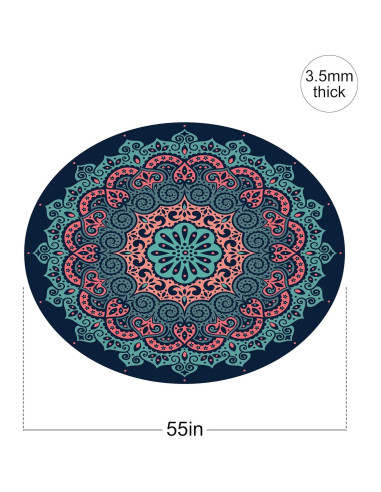 Alfombrilla de Meditación Redonda Nuveti 140cm Antideslizante