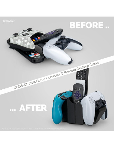 Soporte de Escritorio BRAINWAVZ UGDS-01 para 2 Controladores